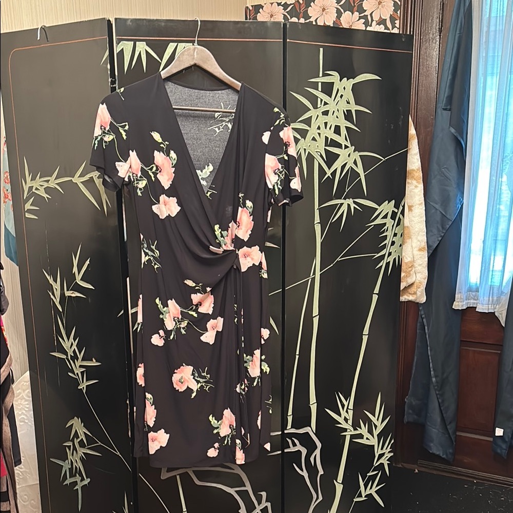 Floral Black Dress